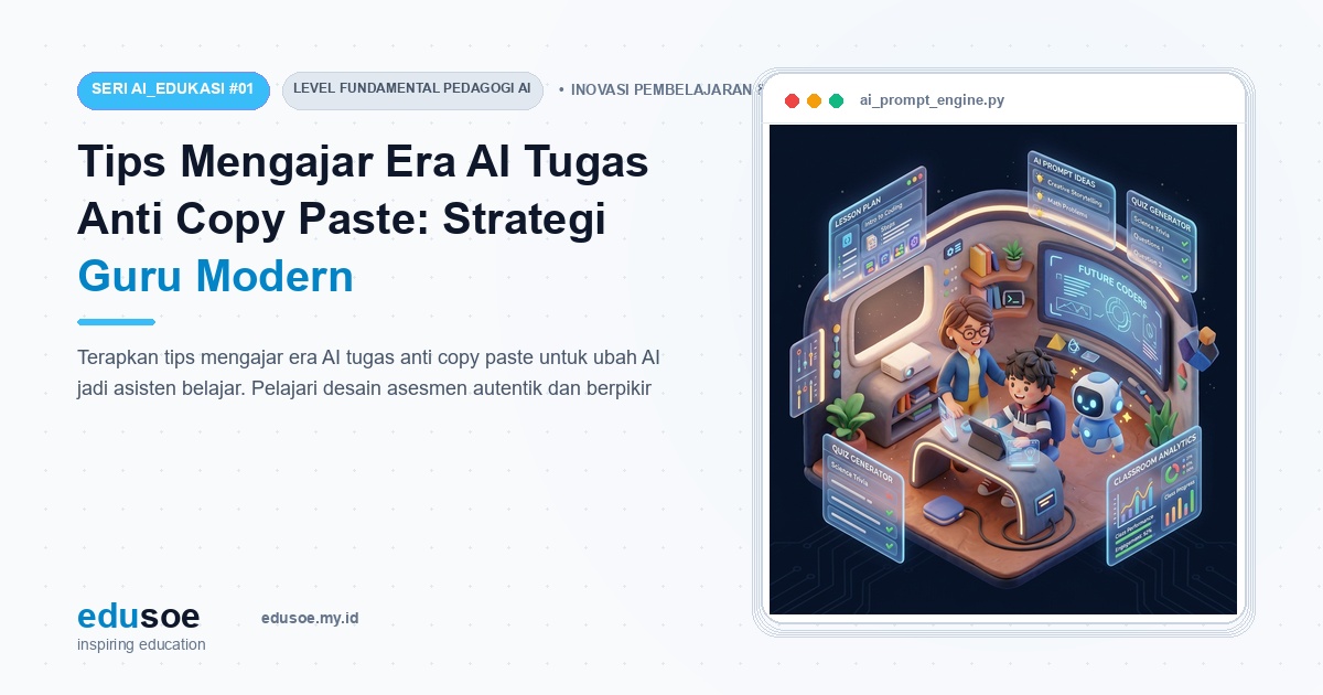 Tips Mengajar Era AI Tugas Anti Copy Paste: Strategi Guru Modern [Seri AI_EDUKASI #1]