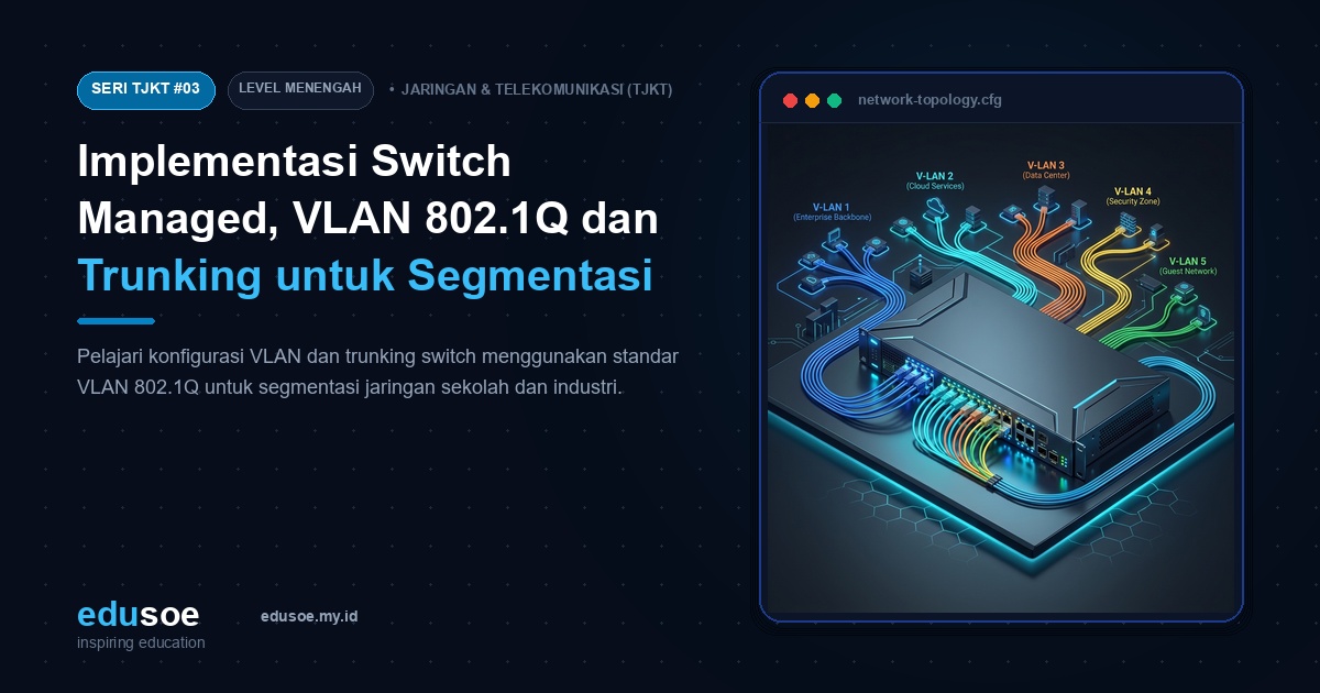 Implementasi Switch Managed, VLAN 802.1Q dan Trunking untuk Segmentasi Jaringan [Seri TJKT #3]