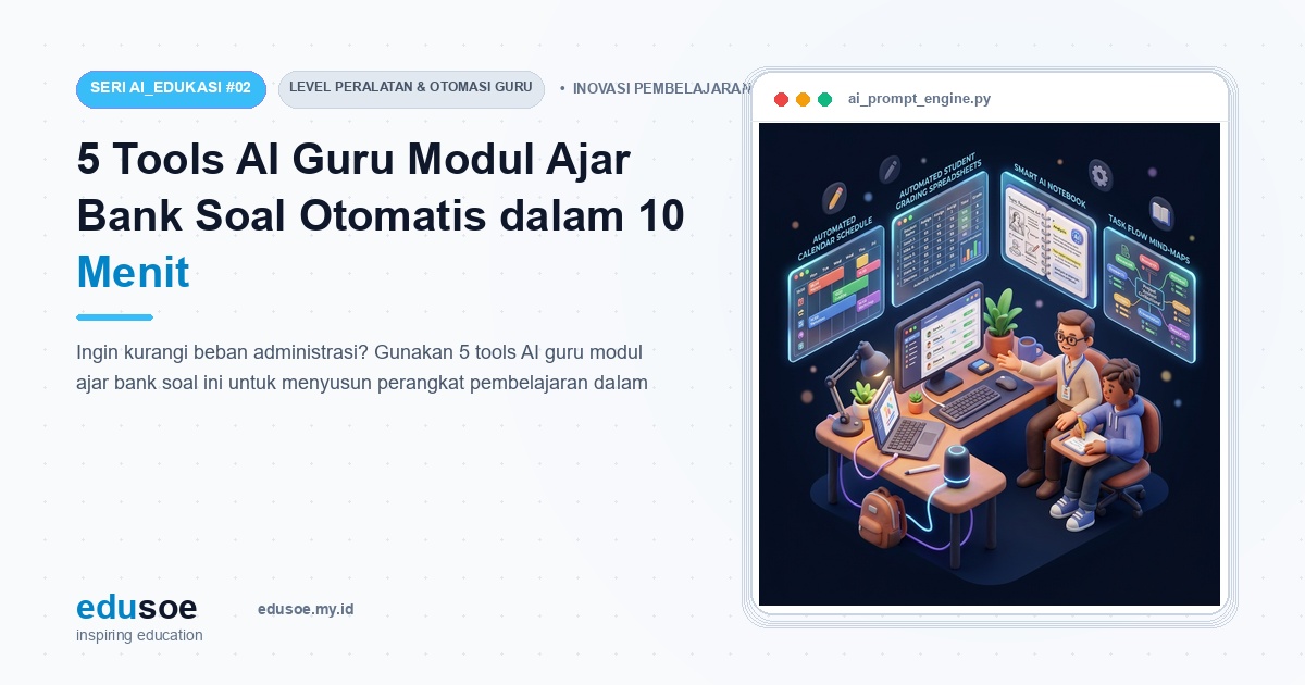 5 Tools AI Guru Modul Ajar Bank Soal Otomatis dalam 10 Menit [Seri AI_EDUKASI #2]