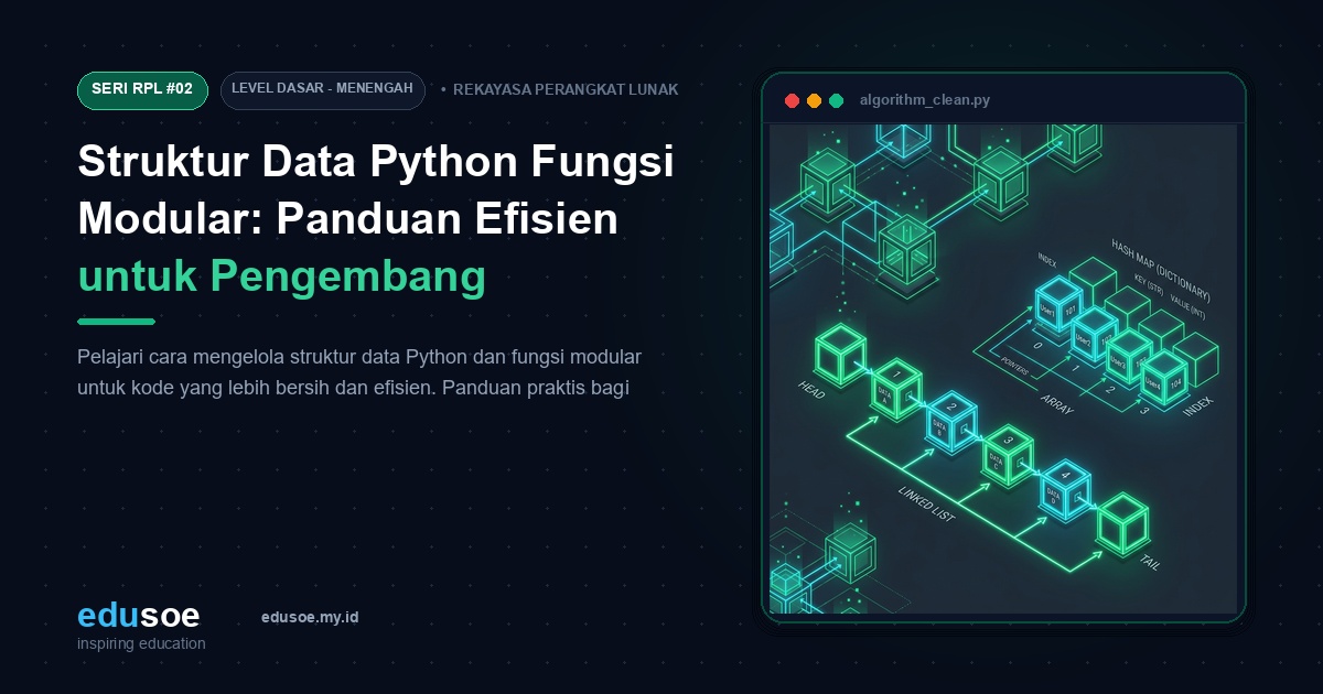 Struktur Data Python Fungsi Modular: Panduan Efisien untuk Pengembang [Seri RPL #2]