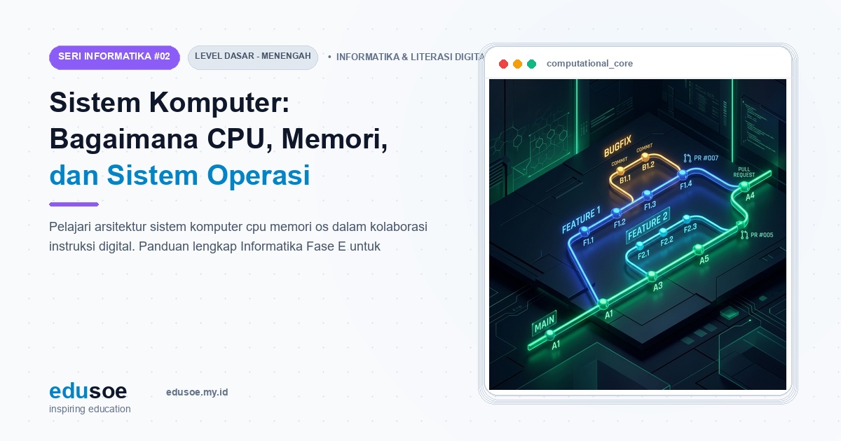 Sistem Komputer: Bagaimana CPU, Memori, dan Sistem Operasi Berkolaborasi Menjalankan Instruksi Digital [Seri INFORMATIKA #2]