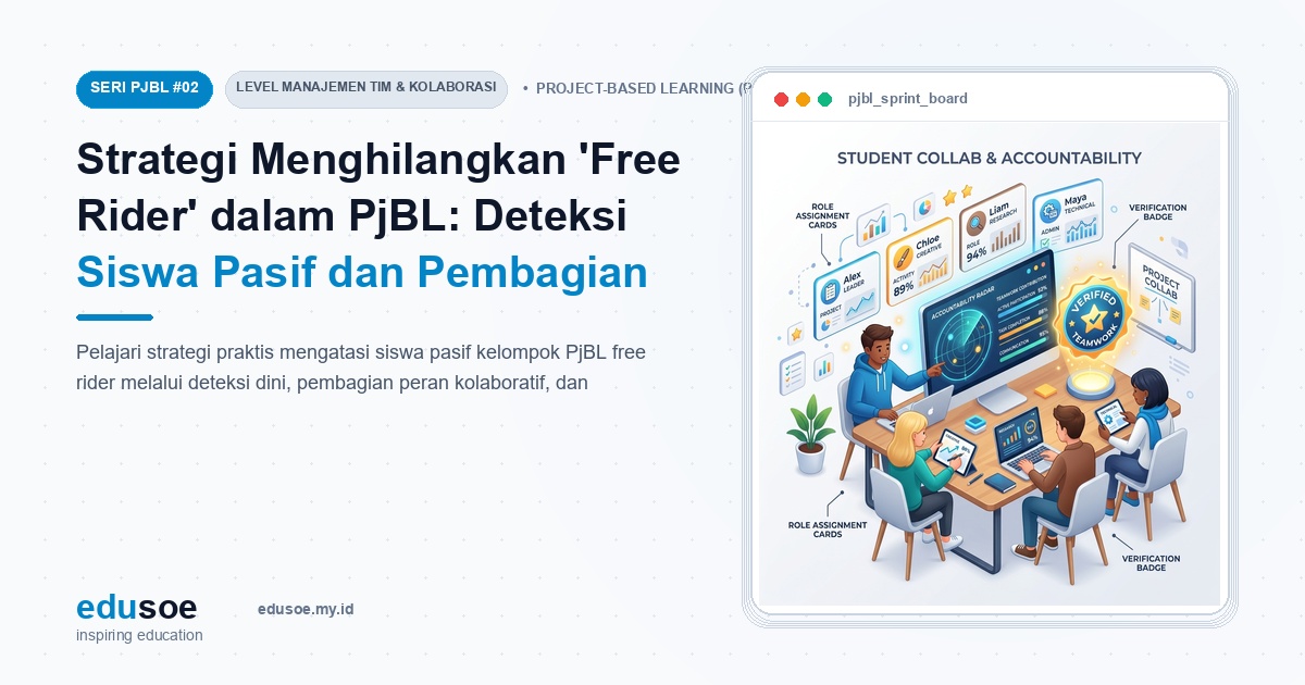 Strategi Menghilangkan 'Free Rider' dalam PjBL: Deteksi Siswa Pasif dan Pembagian Peran Kerja Kolaboratif [Seri PJBL #2]