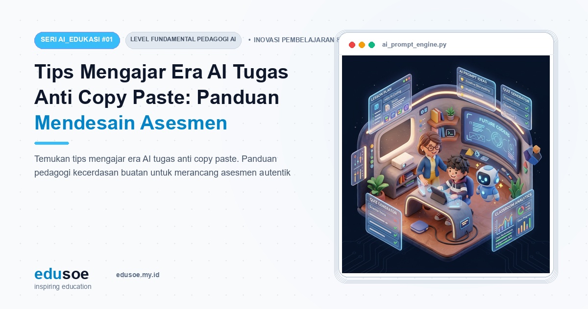 Tips Mengajar Era AI Tugas Anti Copy Paste: Panduan Mendesain Asesmen Autentik Berpikir Kritis [Seri AI_EDUKASI #1]