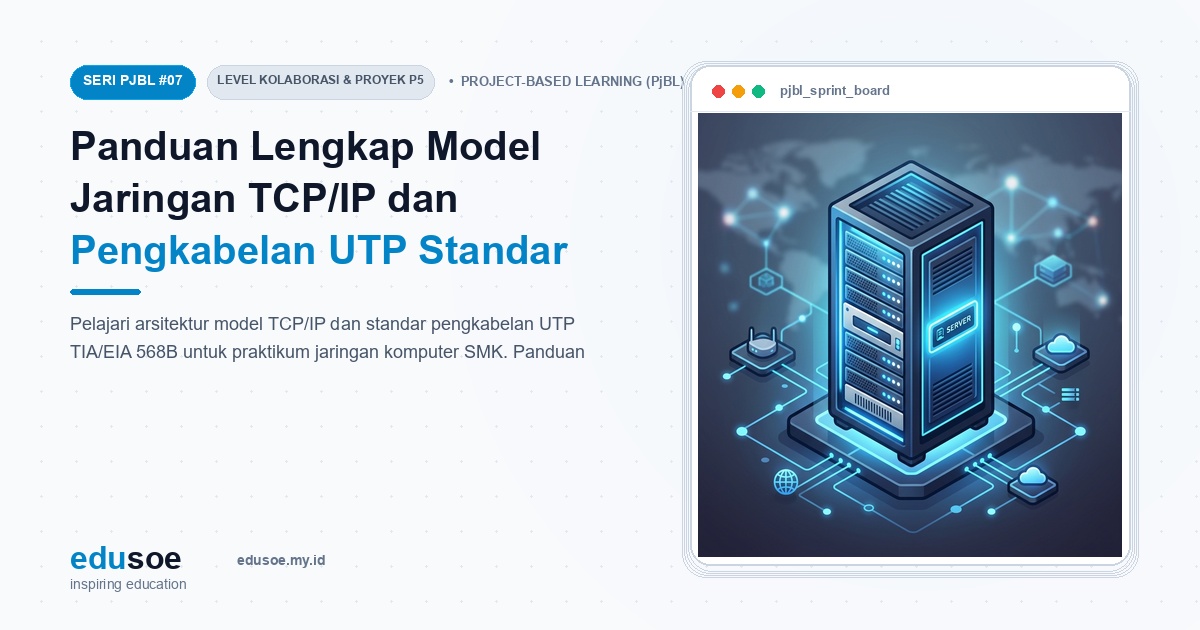 Panduan Lengkap Model Jaringan TCP/IP dan Pengkabelan UTP Standar TIA 568B [Seri PJBL #7]