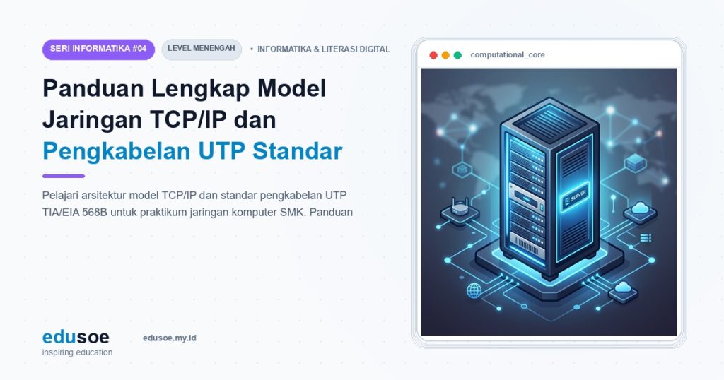 Panduan Lengkap Model Jaringan TCP/IP dan Pengkabelan UTP Standar TIA 568B [Seri INFORMATIKA #4]