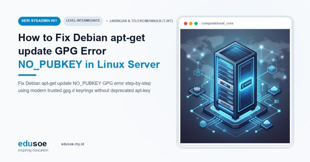 How to Fix Debian apt-get update GPG Error NO_PUBKEY in Linux Server